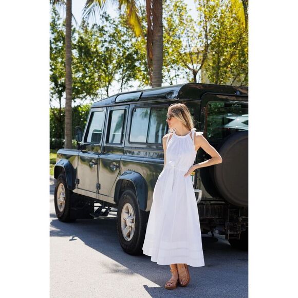 Julia Amory Cryder Cotton Sundress in Blanc White Extra Large NEW - Picture 2 of 3